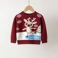 thumbnail image 4 of Girls Sweaters Winter Knit Pullover Snowflake Christmas Design Cozy Soft Warm Baby Toddler Top, 4 of 4