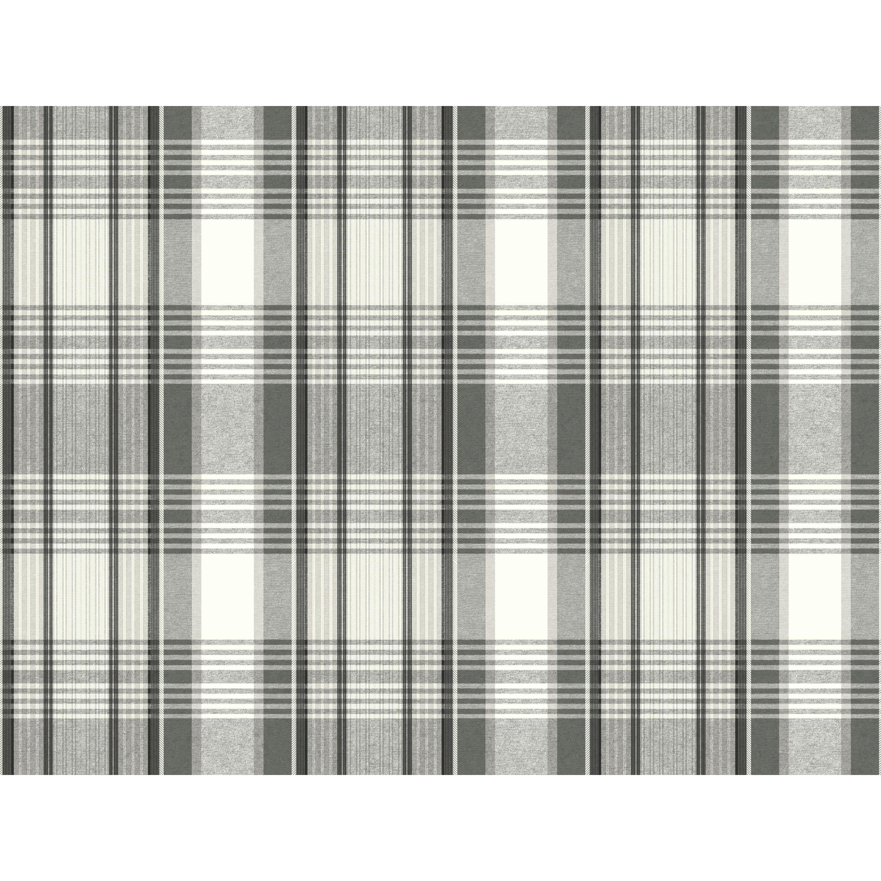 York Wallcoverings Gray Bartola Plaid Removable Wallpaper - Walmart.com