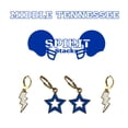 thumbnail image 2 of Middle Tennessee State University Spirit Stack cobalt mini enamel bolts and white statement open starboys, 2 of 2