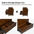 thumbnail image 2 of Tina's Home 30"W 4-Drawer Sideboard Cabinet with Charging Station, Wood Organizer Cabinet for Living Room, Entryway, Apartment, Walnut Finish, 2 of 6