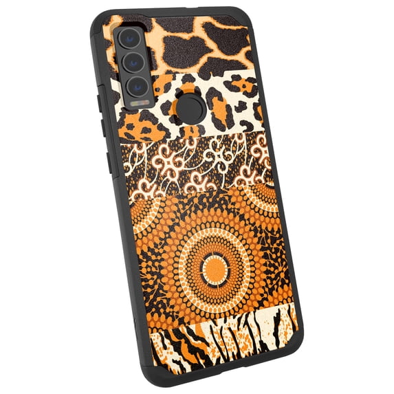 DALUX MetKase Hybrid Slim Phone Case Cover Compatible with Cricket Wireless Ovation 3 (2022) - Leopard Safari Print