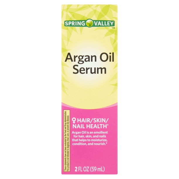 Spring Valley Moisturizing Nourishing Argan Oil Hair Serum with Sweet  Almond, Grapeseed & Avocado Oil, 2 fl oz 