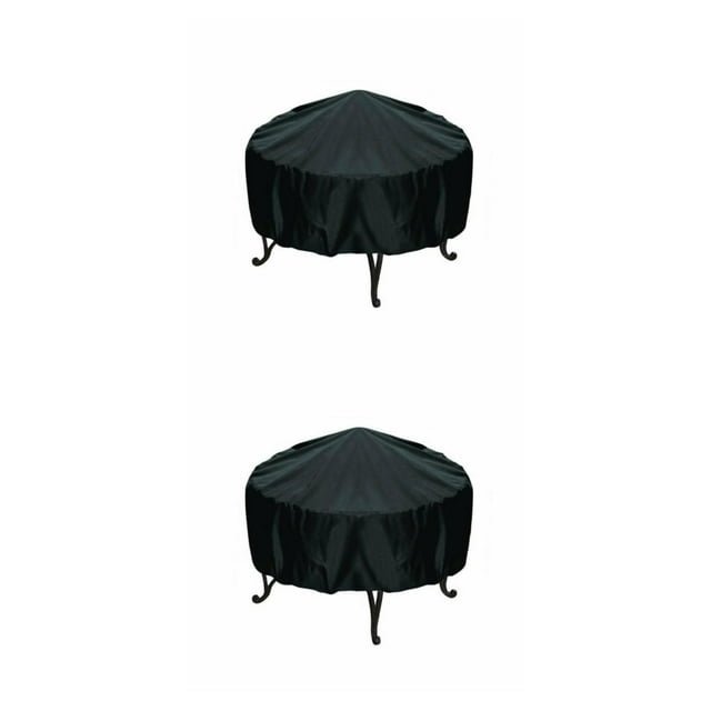 Wweixi Black Barbecue Cover With Oxford For Durability Dustproof And Waterproof Fire Table Cover 102*45cm 2Set
