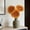 Orange, variant on HCBY Artificial Gerbera Daisy Flowers for home decor, 3-piece silk flower bouquet with realistic petals, Multi-color options for wedding photography, Natural-looking fake flower arrangement