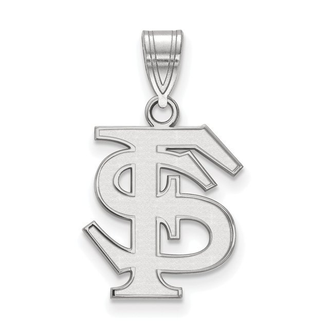 Sterling Silver LogoArt Florida State University Medium Pendant