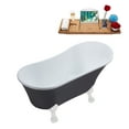 thumbnail image 3 of 55" Streamline N359WH-IN-WH Clawfoot Tub and Tray With Internal Drain, 3 of 10