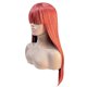 thumbnail image 3 of Burgundy Long Straight 24 Inches Wig with Bangs for Women, 3 of 5