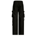 thumbnail image 5 of UYISJ Women's Cargo Pants Baggy Wide Leg Casual Trousers with Pockets Streetwear Pocket Loose Fit Trendy Long Pants, 5 of 9
