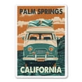 thumbnail image 2 of Palm Springs, California, Letterpress, Camper Van, Lantern Press, Premium Playing Cards, 52 Card Deck with Jokers, USA Made, 2 of 5