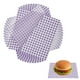 thumbnail image 1 of Uxcell 200 Pcs Hojas de Papel encerado para Alimentos, 8.7 x 8.7 Pulgadas Hojas de Papel para Envolver a Prueba de Grasa, Forros de Cesta de Comida a Cuadros para Sándwich, Hamburguesa, Pan, Púrpura, 1 of 7