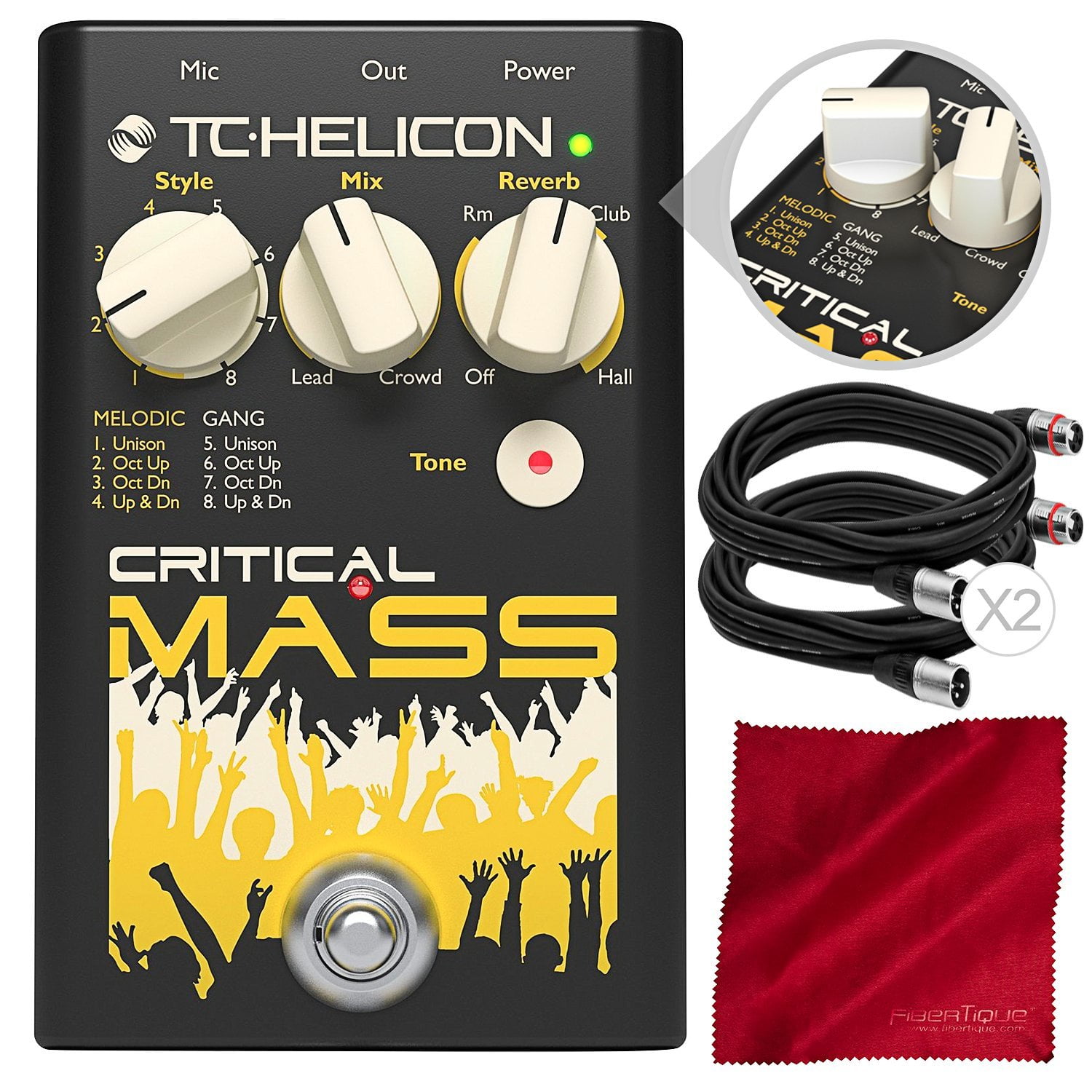 TC Helicon Critical Mass Pedal Vocal Effect Processor with Accessory
