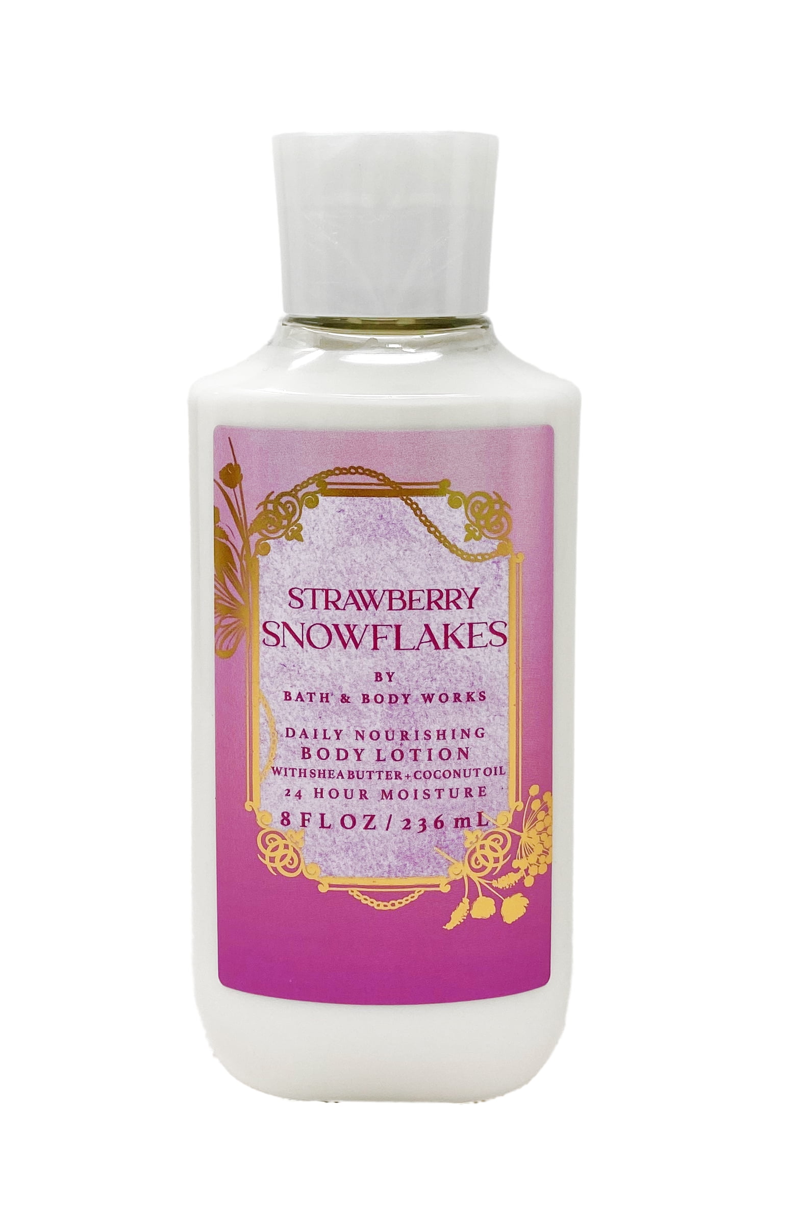 Bath & Body Works Strawberry Snowflakes - 3 Pack Of Body Lotion With a Himalayan Salts Springs Soap.