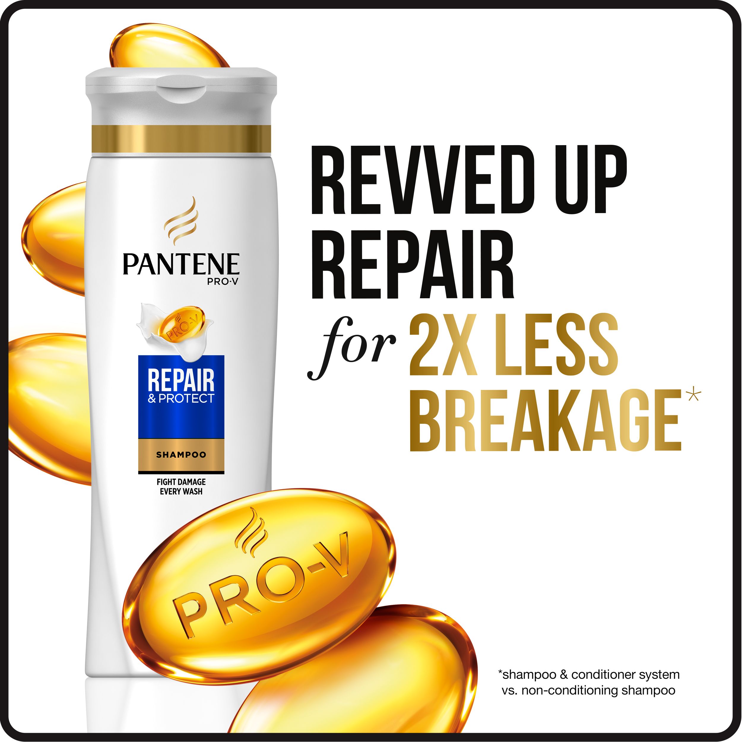 Pantene Pro-V Repair and Protect Repairing Detangling Daily Shampoo, 11 fl oz - image 3 of 7