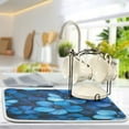 thumbnail image 5 of Kitchen Drying Mat 16x18In Drying Dish Mat Dish Drying Mats Kitchen Countertop Multi-Function Drain Drying Mat Kitchen Table Blue Flower2, 5 of 8