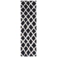 thumbnail image 3 of SAFAVIEH Dallas Jerrie Geometric Shag Runner Rug, Black/Ivory, 2'3" x 8', 3 of 10