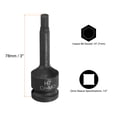 thumbnail image 2 of Uxcell 2pcs H7 (7mm) Hex Impact Bit Socket 1/2" Drive Hex CR-MO Steel Screwdriver Socket Adapter, 2 of 6