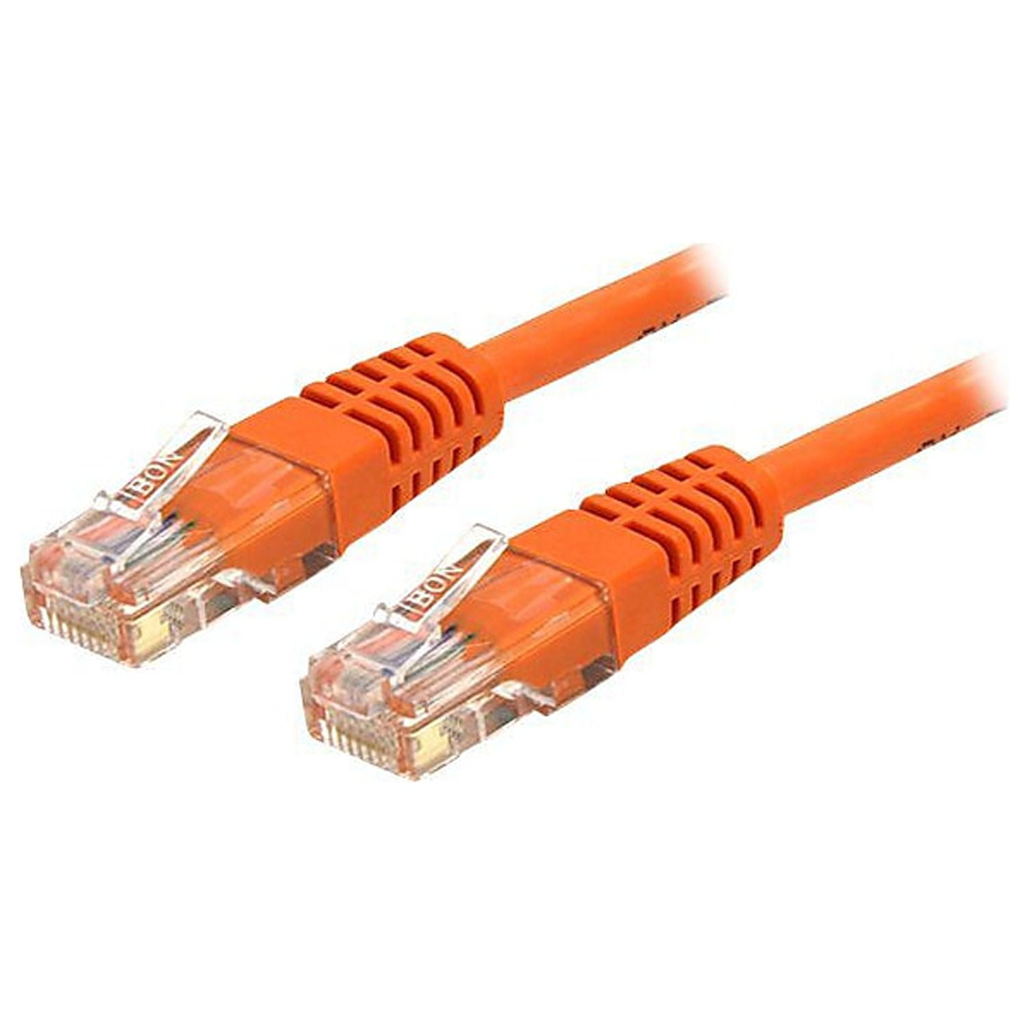 StarTech 25ft CAT6 Ethernet Cable - Orange CAT 6 Gigabit Ethernet Wire -250Mhz 100W PoE RJ45 UTP Molded Network Patch Cord with Strain Relief (C6PATCH25OR)