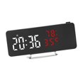 thumbnail image 2 of Reloj despertador con proyección, moderno, con pantalla LED transparente, para sala de estar, dormitorio, mesita de noche Rojo, 2 of 8