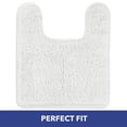thumbnail image 2 of SoHome Spa Step Luxury Chenille Toilet Mat 20x22, Super Absorbent and Extra Soft Shag Bath Rug, Perfect Plush Carpet Mat for Children's Tub, Shower and Bathroom, White, 2 of 5