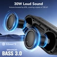 thumbnail image 2 of Portable Bluetooth Speaker IPX7 Waterproof, 30W HD Stereo Sound Wireless Speaker Bluetooth 5.4, Deep Bass, 30H Playtime, TWS Pairing, 6 RGB lights, Speakers for Home/Party/Outdoor, Gift Ideas, 2 of 9