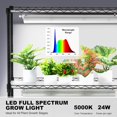 thumbnail image 4 of Plant Stand with Grow Light Grow Light Shelf with Cover and Thermometer Plant Shelf with Grow Light Full Spectrum Light Mini Plant Stand with Timer for Seed Starting ( s Light, 4 of 9