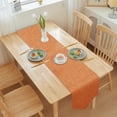 thumbnail image 3 of Chemin de Table en Tissu Cheese pour Hommes Femmes Beige Polyester Long Chemin Transparent 30X210Cm, 3 of 6