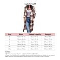 thumbnail image 5 of Prendas de Vestir con Botones de Manga Larga para Mujer Abrigo A Cuadros con Hombros Caídos Elegantes e Informales Sueltos con Bolsillo para Citas Marrón Claro XL, 5 of 5