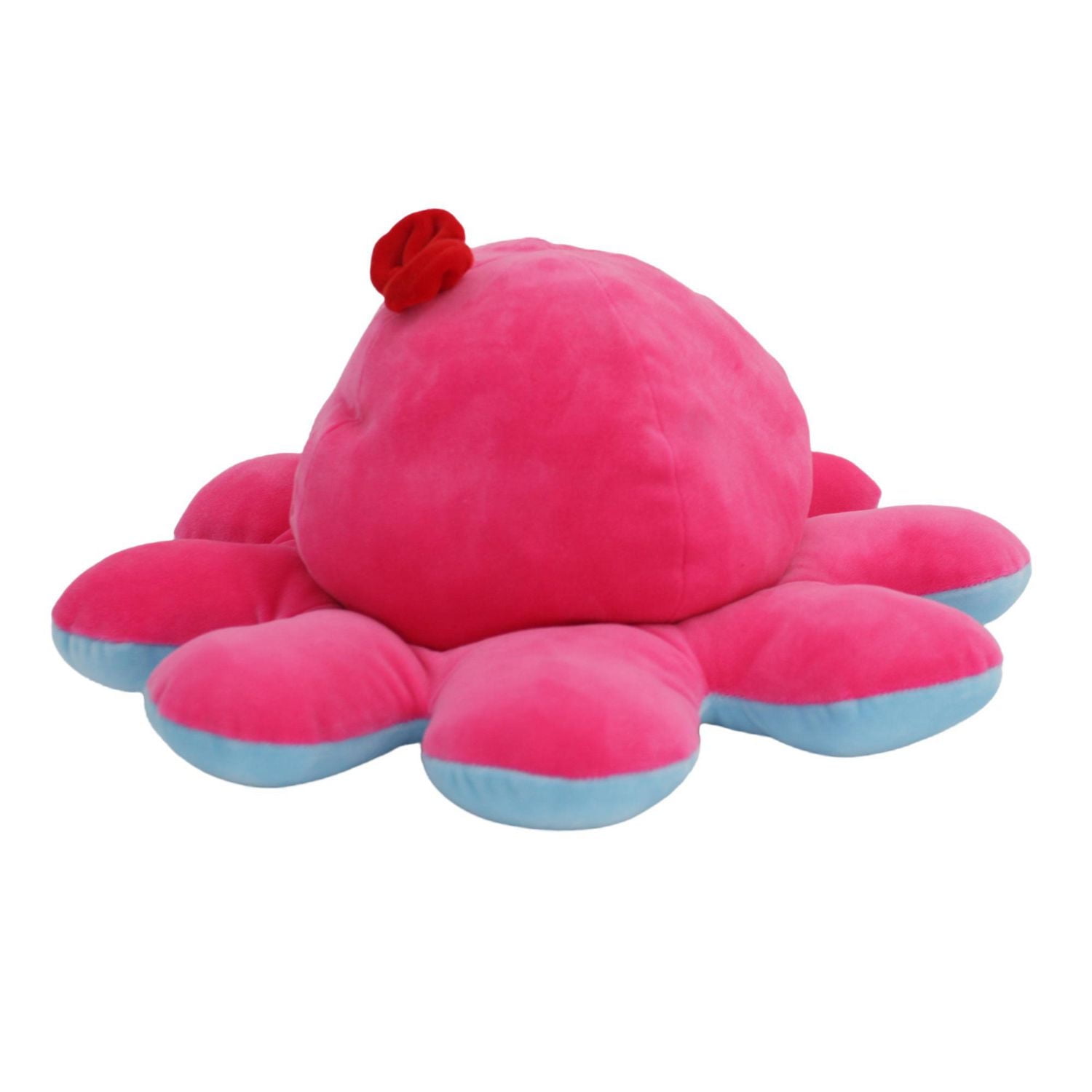 WAY TO CELEBTATE VALENTINE 13.5" REVERSIBLE PLUSH OCTOPUS-BLUE/PINK