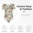 thumbnail image 6 of Naloa Mushroom Garnish Women's Short-Sleeved Onesie, One-Piece Swimsuit for Parties, dates, clubs - Medium, 6 of 9