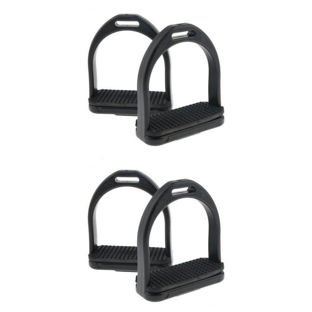 2 pares de estribos ingleses para niños para adultos, rodadura de goma antideslizante para