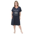 thumbnail image 3 of FEREMO 3 Pack Nightgowns for Women Plus Size V Neck Printed Sleepwear Loose Comfy Night Gown, 3 of 7