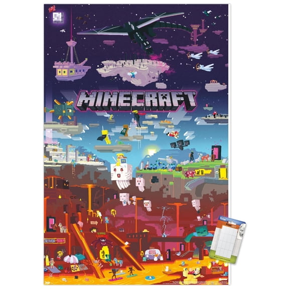 Minecraft - World Beyond Wall Poster, 22.375" x 34"