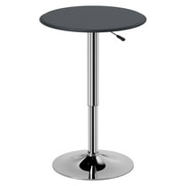 Bistro Bar Table 25", Round Adjustable Height, Chrome Base - Home Bar & Kitchen