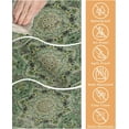 thumbnail image 6 of Retro Green Floral Tablecloth Waterproof for Round/Rectangle/Oval/Square Tablecloth 60x60 in Table Cloth Cover for Fall Baby Shower Christmas Wedding Party, Rustic Tribal Ethnic Bohemian Farmhouse, 6 of 6