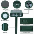 thumbnail image 2 of Solar Powered Ultrasonic Animal Repeller Motion Sensor Repellent Device, IPX4 Waterproof, For Repelling Squirrels/Raccoons/Dogs/Cats, Outdoor Use, Green, 2 of 7