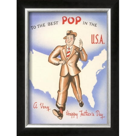 To the Best Pop in the USA Framed Giclee Print Wall Art  -