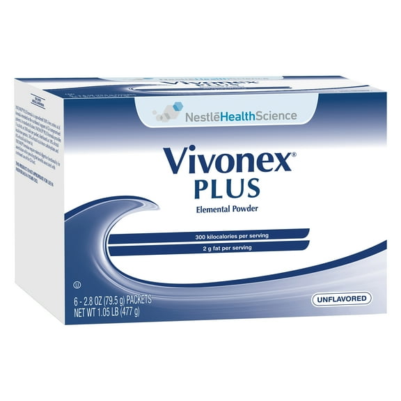 Vivonex Plus Unflavored High Nitrogen Diet Powder Packets, 2.8 Oz., 6 Count