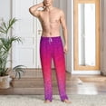thumbnail image 2 of Logiee Light Purple Glitter Print Pajama Pants for Men,Men’s Pajama Bottoms,Mens PJ Pants with Pockets & Button Fly-3X-Large, 2 of 6
