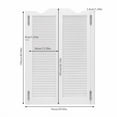 thumbnail image 3 of Modern Swinging Door Cafe Door Pine Wood Saloon Doors for House, Kitchen, Shop Entrance Partition Wooden Louvered Door with Quiet Hinges (White, 29.9"x40.9"), 3 of 6