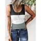 thumbnail image 1 of Camisetas de manga corta con tinte anudado de verano para mujer Camisetas con cuello en U ajustadas, negro y verde (xl) Feliz Sencillez, 1 of 3