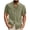 Army Green, variant on Dianli Shirts for Men Cotton Linen Short Sleeve Stand-Collar Button Pullover T-Shirt Solid Color Breathable Lightweight Relaxed-Fit Everyday Office Wear Beach Vacation