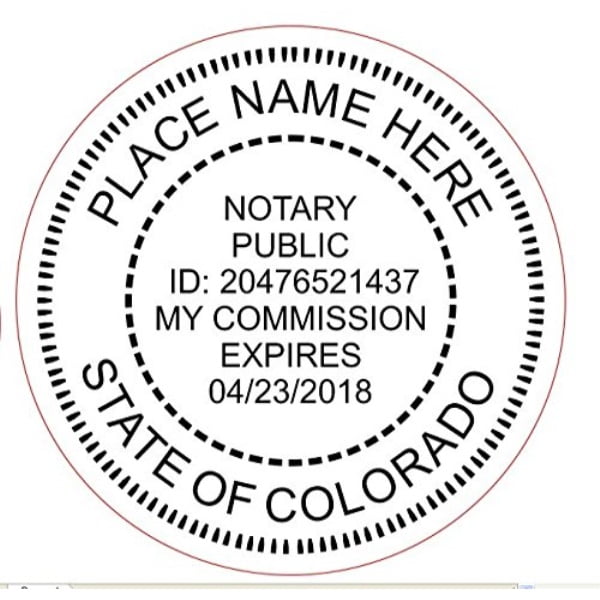 new imprue round selfinking notary seal rubber stamp colorado