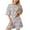 Gray, variant on Cute Pajamas Set for Women Short Sleeve Sleepwear Pjs Round Neck Pullover Tops Shorts Soft 2 Piece Lounge Sets, M
