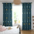thumbnail image 1 of Living Room Curtain,Cartoon Blue Planets Polyester Bedroom Curtain Polyester Curtain Professional Grade, 1 of 14