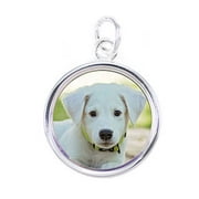 Sterling Silver Plated Round Photo Pendant