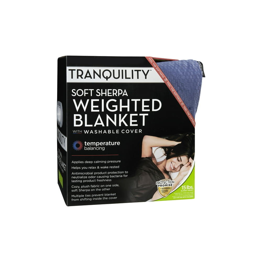 Tranquility Sherpa Weighted Blanket 15lb - Walmart.com - Walmart.com