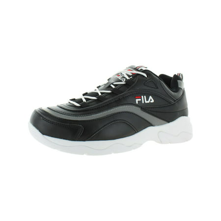 Fila Mens Ray Faux Leather Low Top Sneakers
