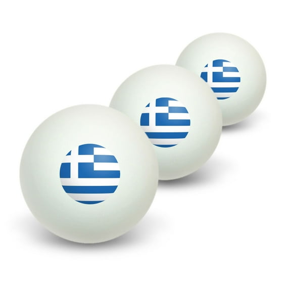 Greece Greek Flag Novelty Table Tennis Ping Pong Ball 3 Pack
