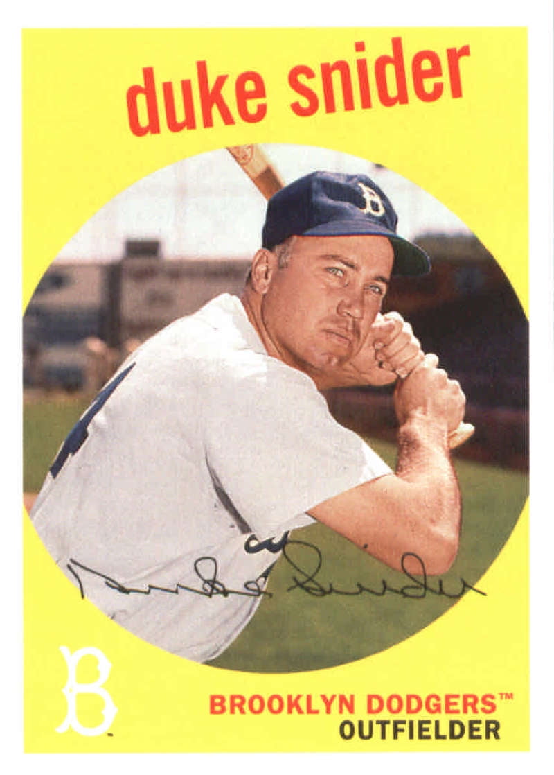 2018 Topps Archives 55 Duke Snider Brooklyn Dodgers Baseball Card