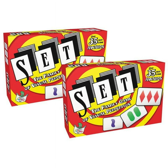 SET The Family Game of Visual Perception, 2 Pack, by SET Family Games